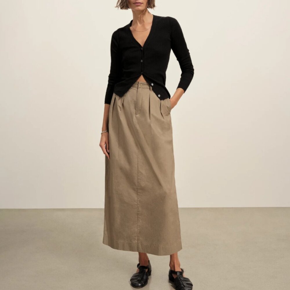 Buck Mason Khaki Maxi Skirt